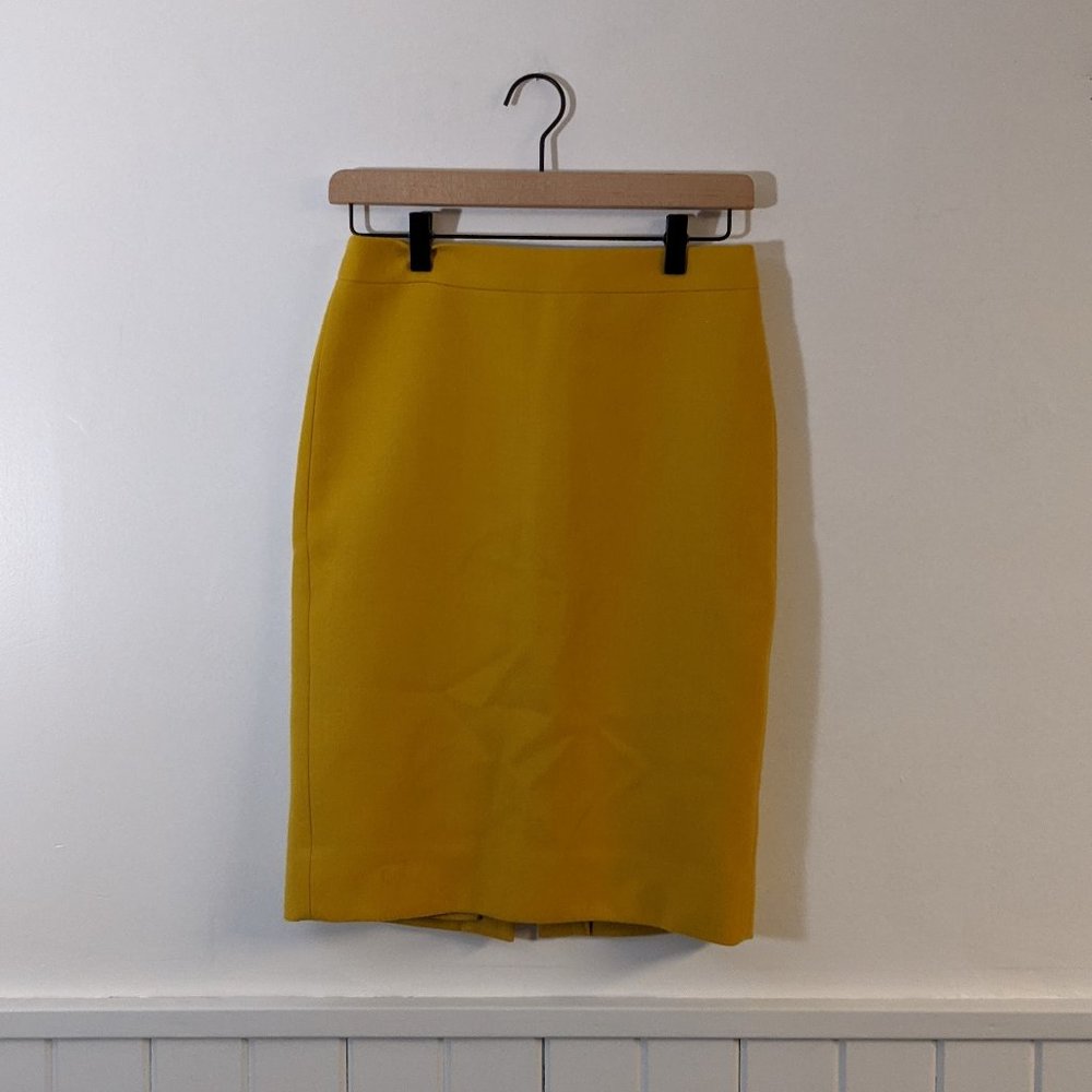 J. Crew 0 Mustard Yellow No. 2 Pencil Skirt